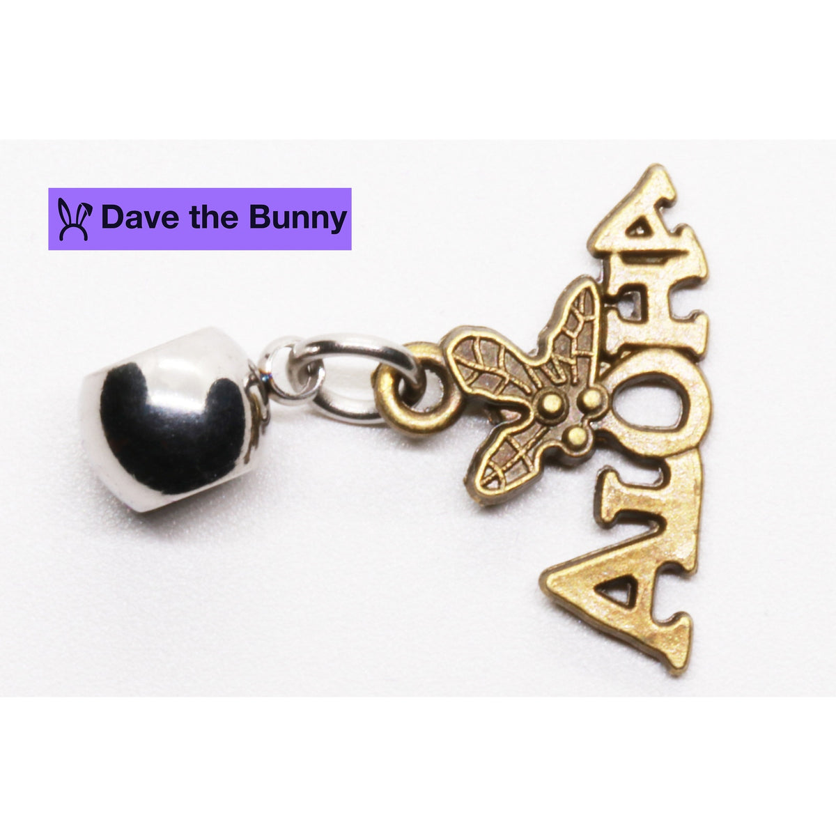 Aloha Charm Necklace with Stainless Steel Snake Chain