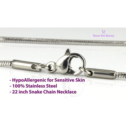 Witch Brew Charm Necklace with Stainless Steel Snake Chain