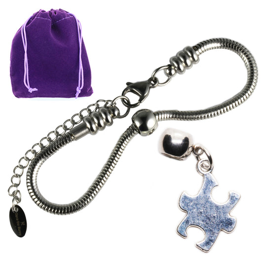 Puzzle Piece Charm Bracelet