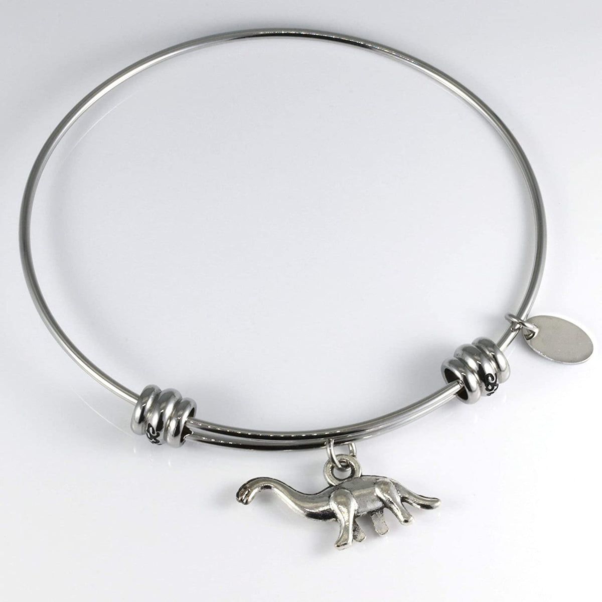 Brontosaurus Dinosaur Charm Bangle Bracelet
