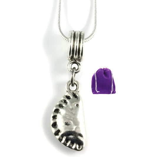 Pierogi Necklace - Dumpling Necklace a Food Jewelry Pendant