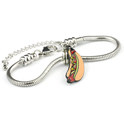 Hot Dog Charm Bracelet
