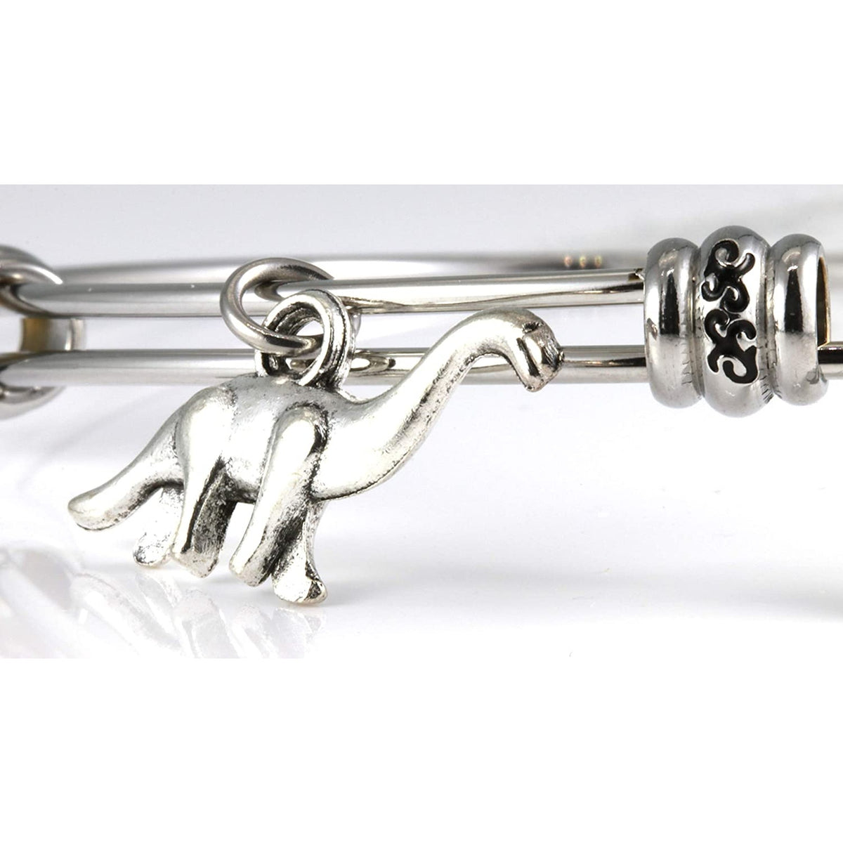 Brontosaurus Dinosaur Charm Bangle Bracelet