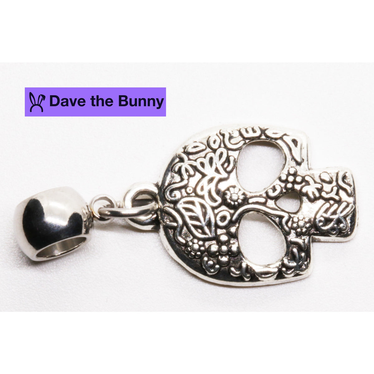 Floral Sugar Head Charm Necklace with Stainless Steel Snake Chain
