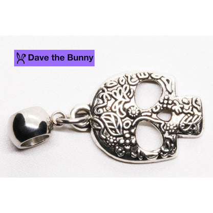 Floral Sugar Head Charm Necklace with Stainless Steel Snake Chain