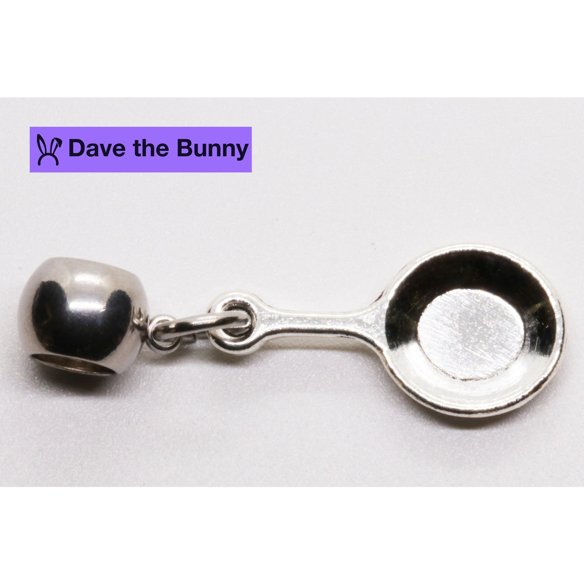 Frying Pan Charm with Stainless Steel Connector
