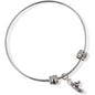 Canoe Rower Charm Bangle Bracelet
