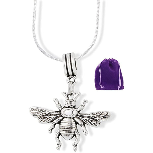 Fly Insect Large Charm Necklace with Stainless Steel Snake Chain