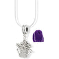 Watering Pot Plants Charm Necklace with Stainless Steel Snake Chain