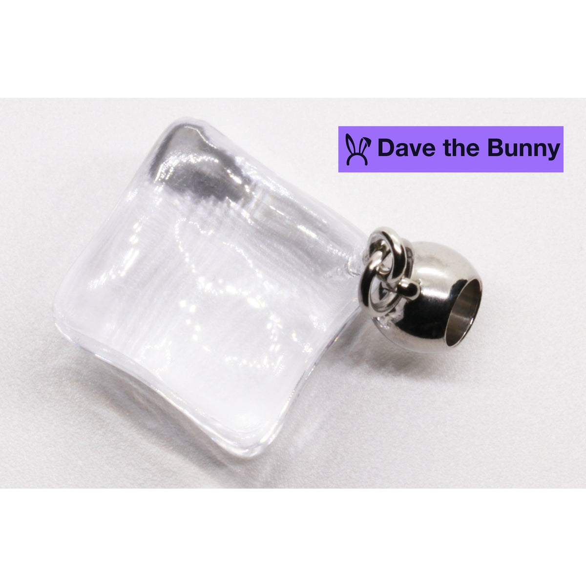Ice Cube Charm Necklace with Stainless Steel Snake Chain