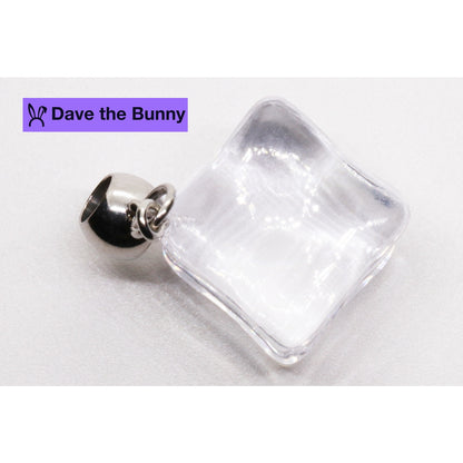 Ice Cube Charm Necklace with Stainless Steel Snake Chain