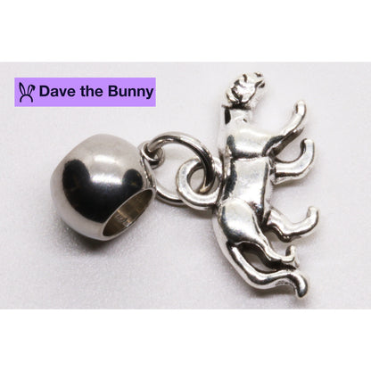 Cat Charm with Stainless Steel Connector