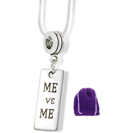 Me vs Me Self Improvement Charm Snake Chain Necklace