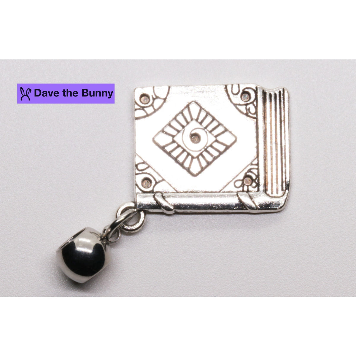 Antique Story Charm Necklace with Stainless Steel Snake Chain