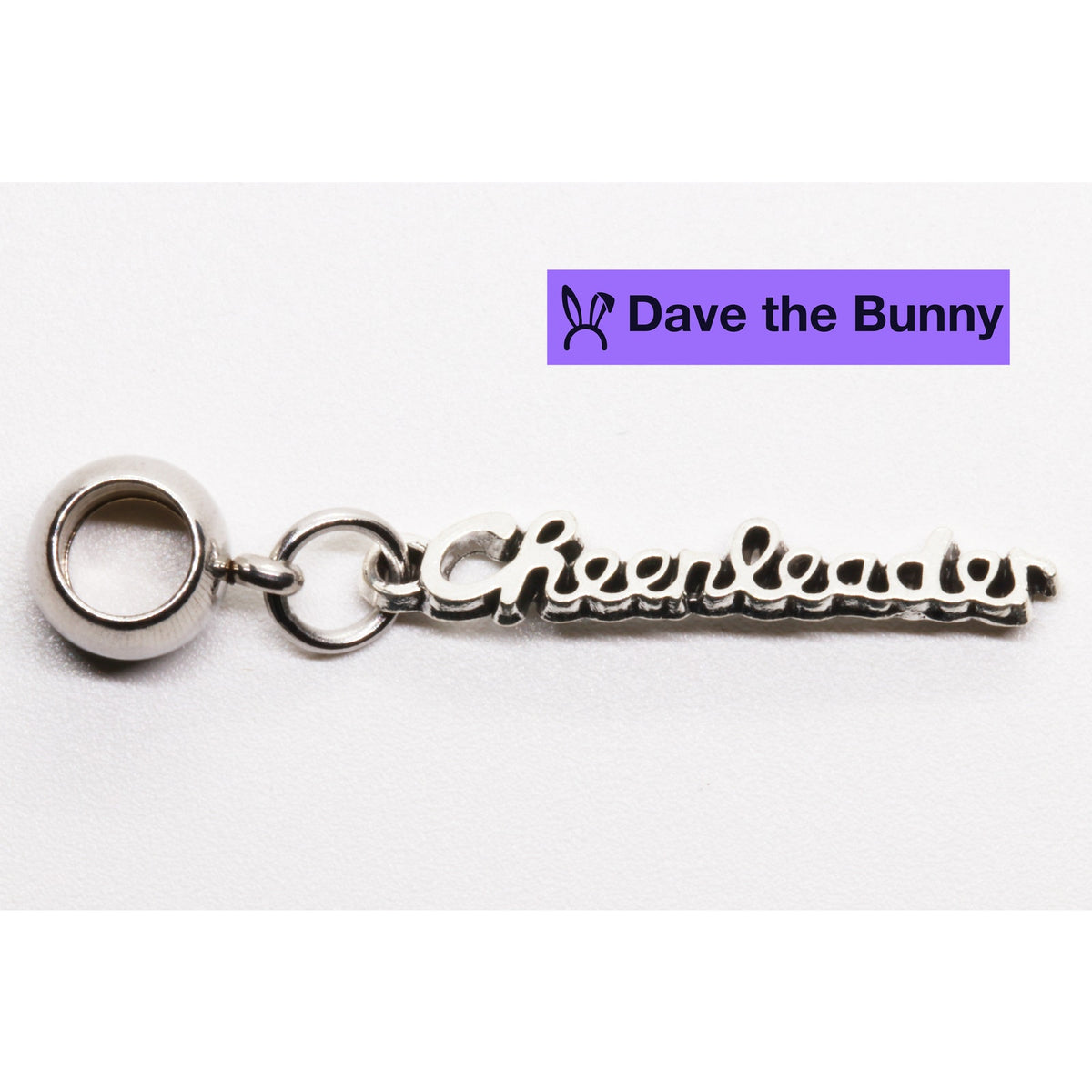 Cheerleader Charm with Stainless Steel Connector