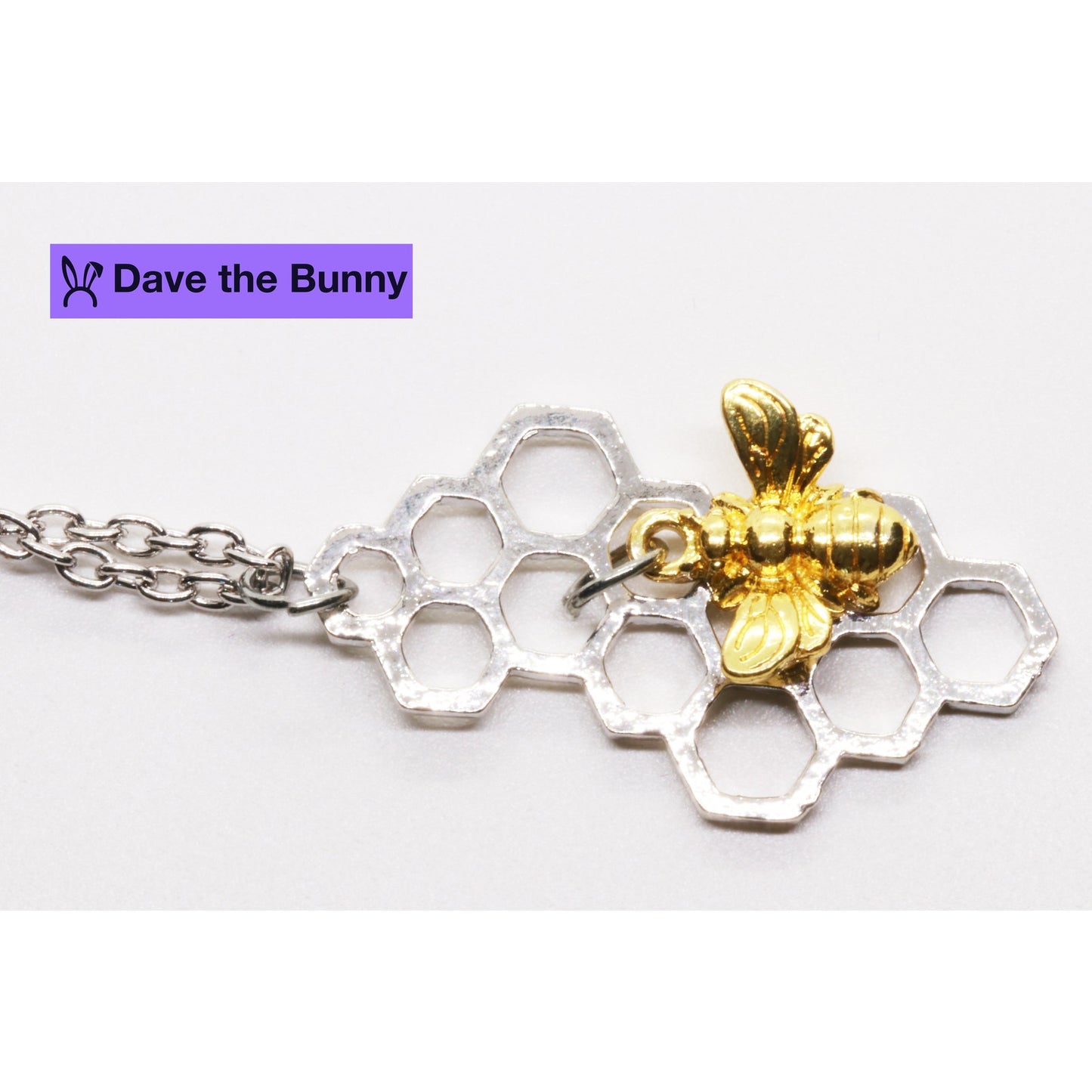 Bee Gifts for Women - Elegant Bee Necklace Featuring Bee on Honeycomb Design - Perfect Bee Gifts for Nature Lovers, Birthday, Anniversary, or Special Occasion Jewelry