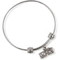 I Love Knitting Hobby Needle Point Charm Bangle Bracelet