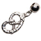 Pretzel Charm with Stainless Steel Connector
