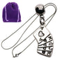 Poker Hand Charm Necklace with Stainless Steel Snake Chain