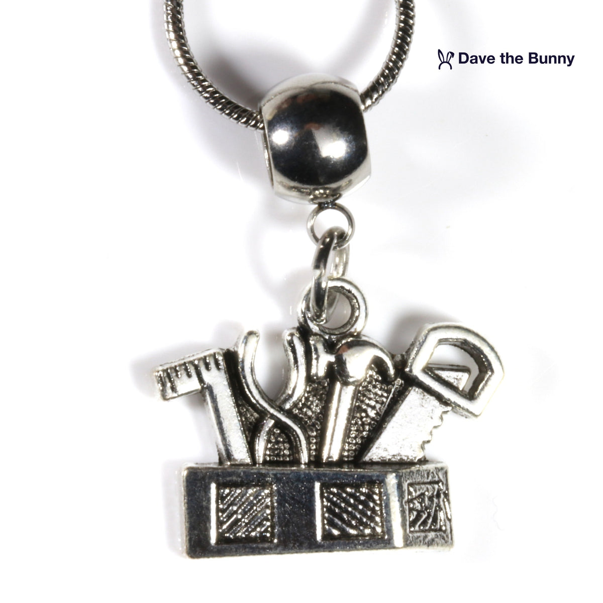 Tool Box Charm Necklace with Stainless Steel Snake Chain