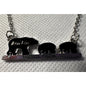 Mama Bear 2 Cubs Charm Necklace with Stainless Steel Snake Chain