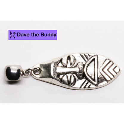 Tiki Tribal Mask Charm Necklace with Stainless Steel Snake Chain