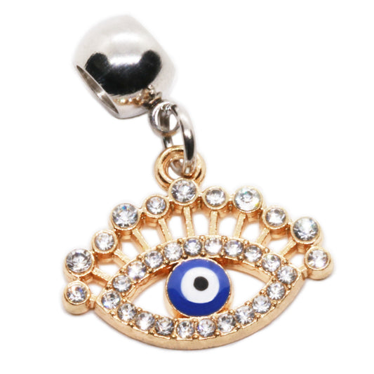 Evil Eye Charm with Stainless Steel Connector