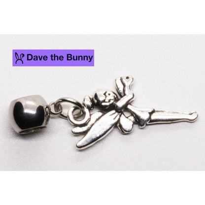 Fairy Charm Necklace with Stainless Steel Snake Chain