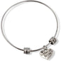 Sister Bride Charm Bangle Bracelet