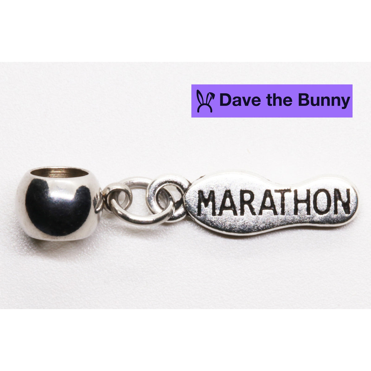 Marathon Charm Bracelet with Stainless Steel Snake Chain
