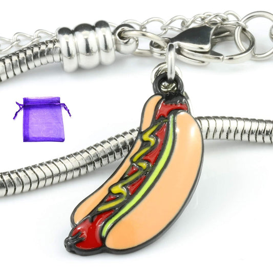Hot Dog Charm Bracelet