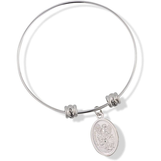 Saint Michael Protection Defender Charm Bangle