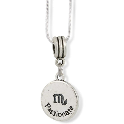 Scorpio Astrology Horoscope Sign Charm Necklace