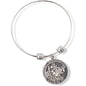 Round Saint Christopher Protect Us Fancy Charm Bangle