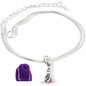 Snowboarder Red Snowboard Charm Bracelet