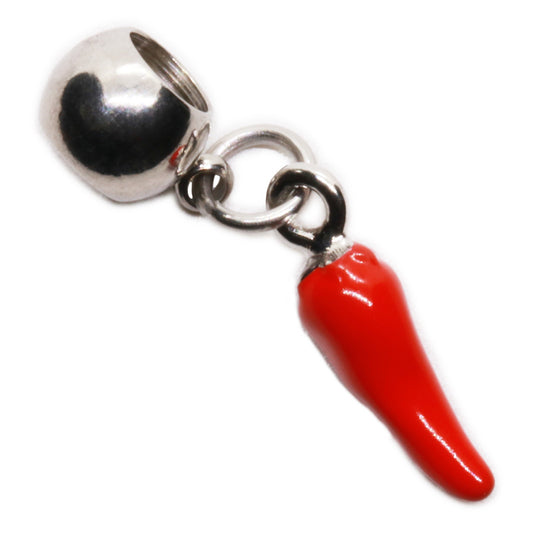 Red Pepper Charm with Stainless Steel Connector