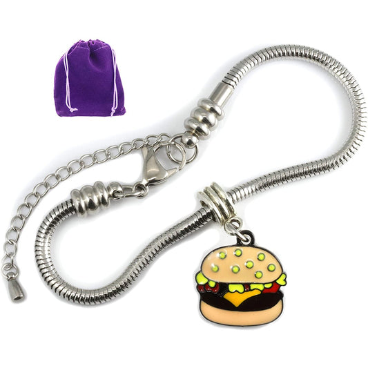 Hamburger Charm Bracelet