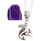 Squirrel Charm Necklace with Stainless Steel Snake Chain
