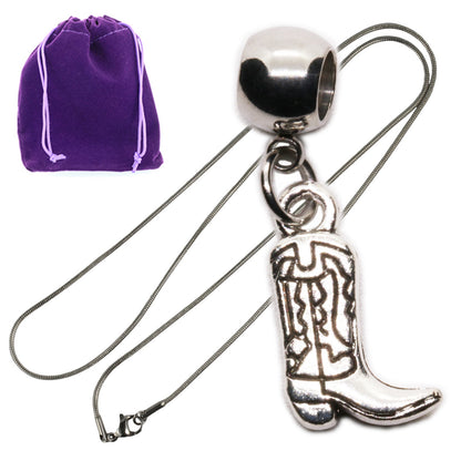 Best Friend Charm Necklace with Stainless Steel Snake Chain