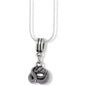 Reptile Coiled Charm Necklace with Stainless Steel Snake Chain