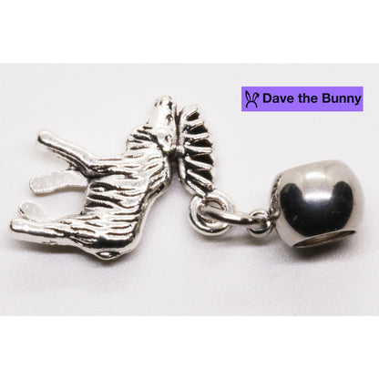 Moose Charm with Stainless Steel Connector