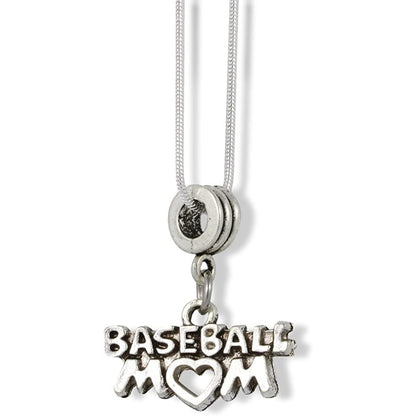 Baseball Mom Sports Fan Team Charm Necklace