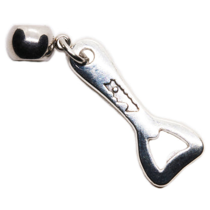 Bottle Opener Charm with Stainless Steel Connector