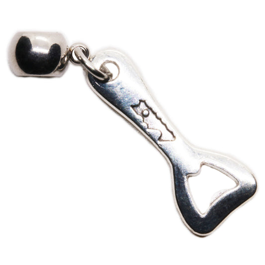 Bottle Opener Charm with Stainless Steel Connector