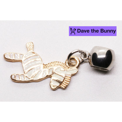 Zebra Print Animal Charm Necklace with Stainless Steel Snake Chain