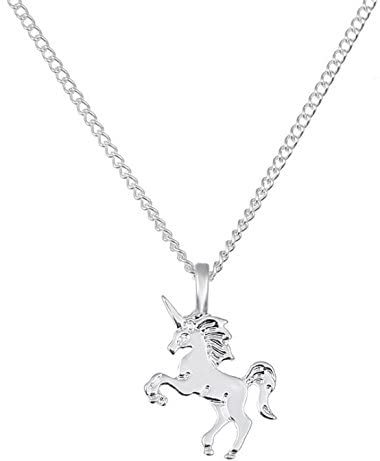 Unicorn Charm Necklace with Stainless Steel Snake Chain