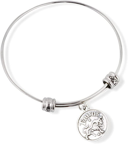 Taurus Horoscope Astrology Fancy Charm Bangle