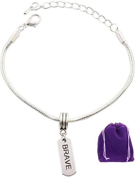Brave Bracelet | Inspirational Snake Chain Charm Bracelet