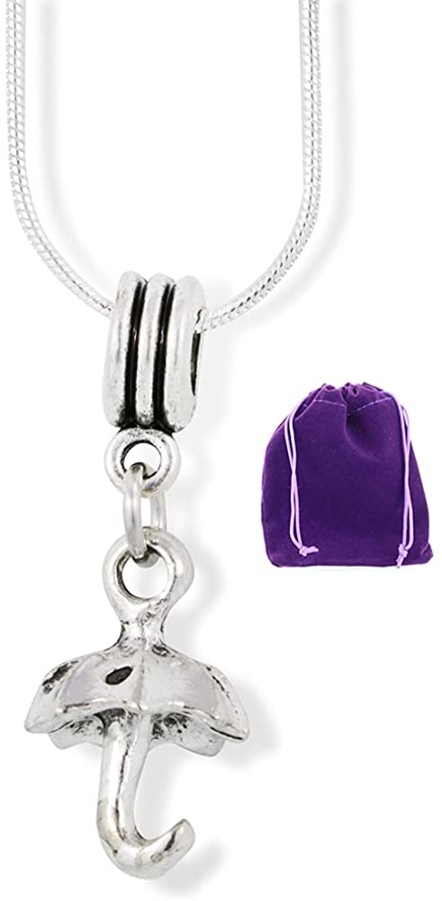 Emerald Park Jewelry Mushroom with Dots Charm Snake Chain Necklace