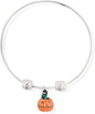 Pumpkin Orange Jack O Lantern Fancy Charm Bangle